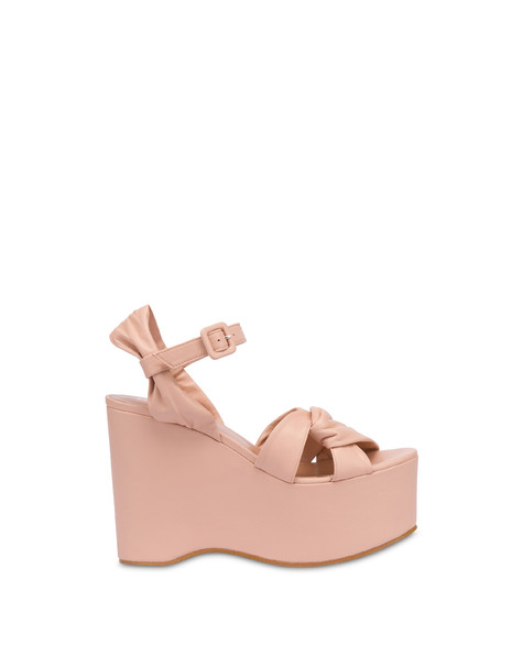 Oasis Nappa leather wedge sandals NUDE