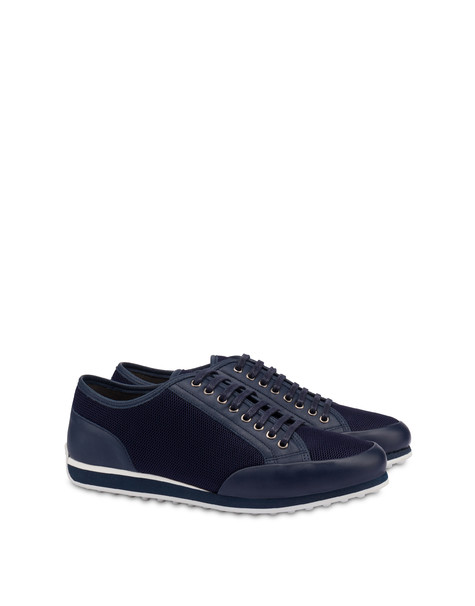 Sporty Driver calfskin and mesh sneakers BLUE/BLUE/BLUE