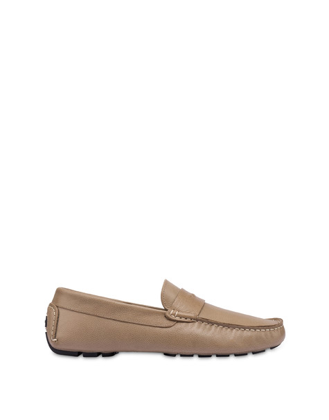 Eazy calfskin driving loafers TAUPE