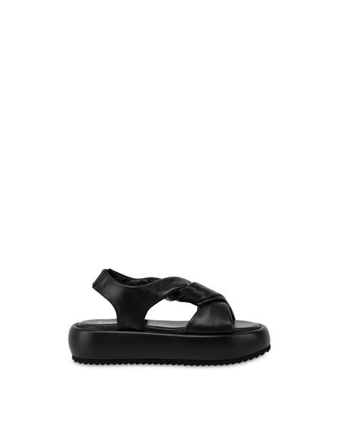 Oasis Nappa leather flatform sandals BLACK