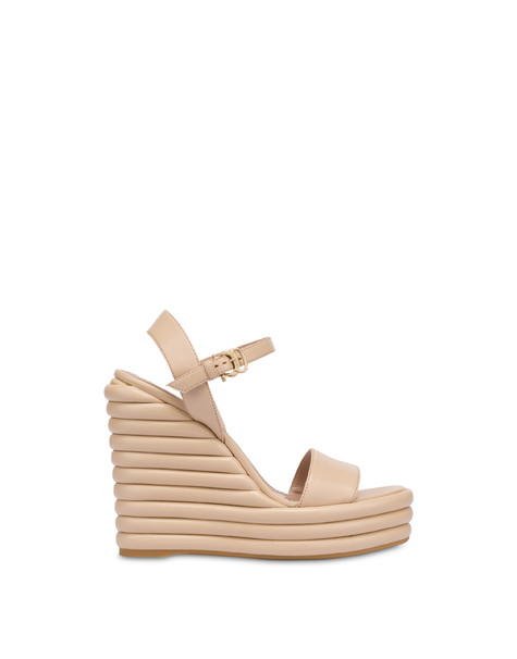 Up Nappa Leather Wedge Sandals Sand