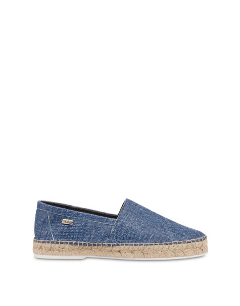 Espadrilles Aus Ziegenleder Mit Denim-druck Blau