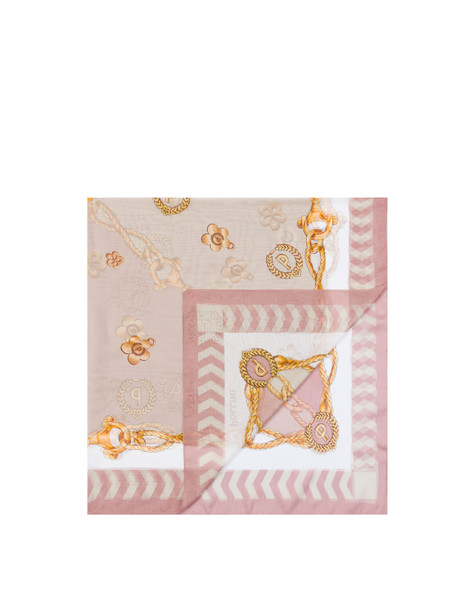 Pollini Jewels two-tone silk scarf PINK