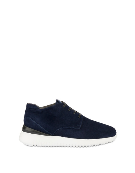 Norfolk Desert Boots In Split-breasted Leather Blue