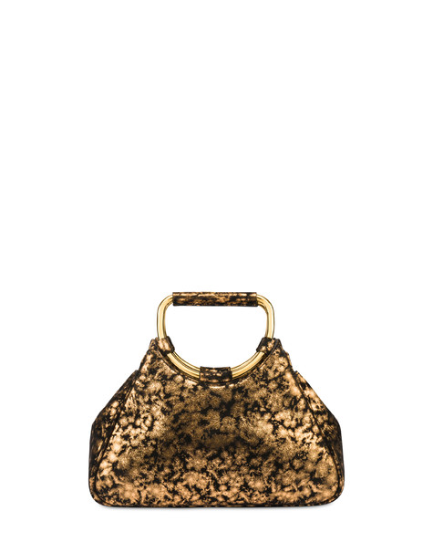 Clutch Aus Wildleder Mit Goldenem Armour-effekt 
