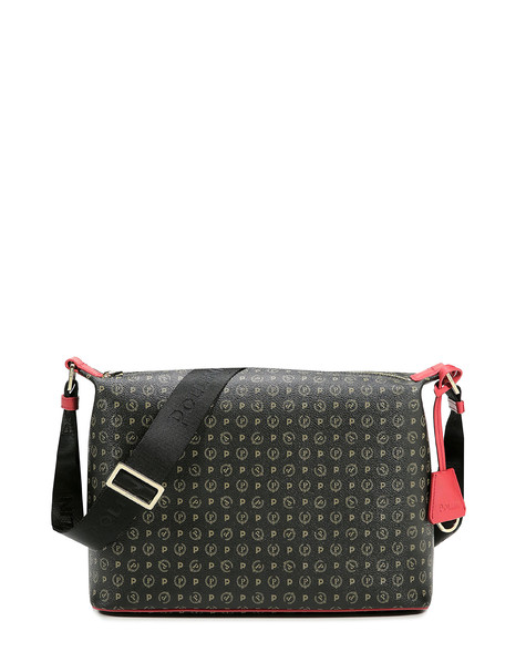 BORSA A SPALLA BLACK/LAKY RED