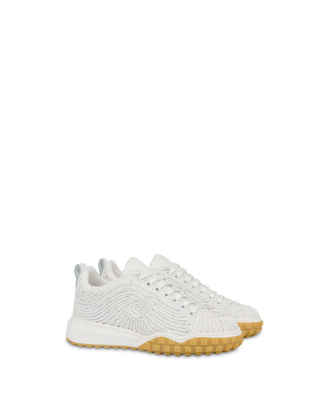 Runabout - Sneakers Aus Spaltleder Weiss