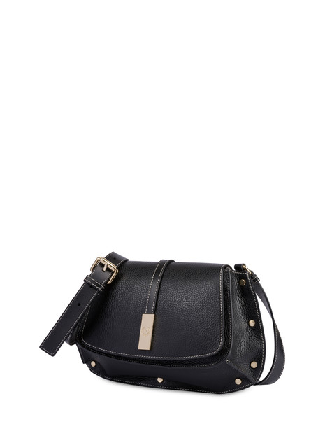 Austin Small Calfskin Shoulder Bag Black