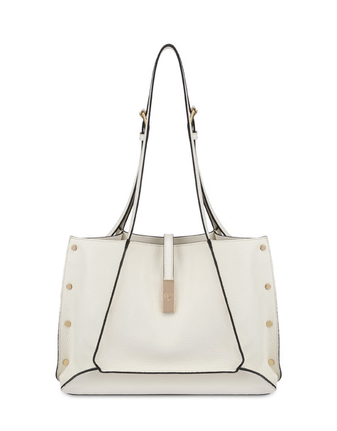 Austin Small Calfskin Shopper Bag Ivory