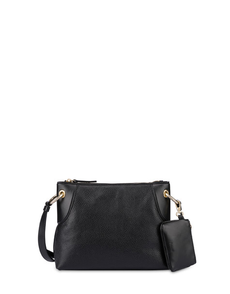 Anjia Calfskin Shoulder Bag Black