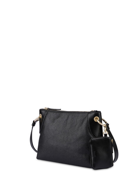 Anjia Calfskin Shoulder Bag Black