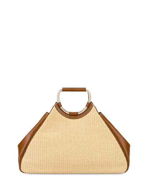 Armour Straw Clutch Bag Beige
