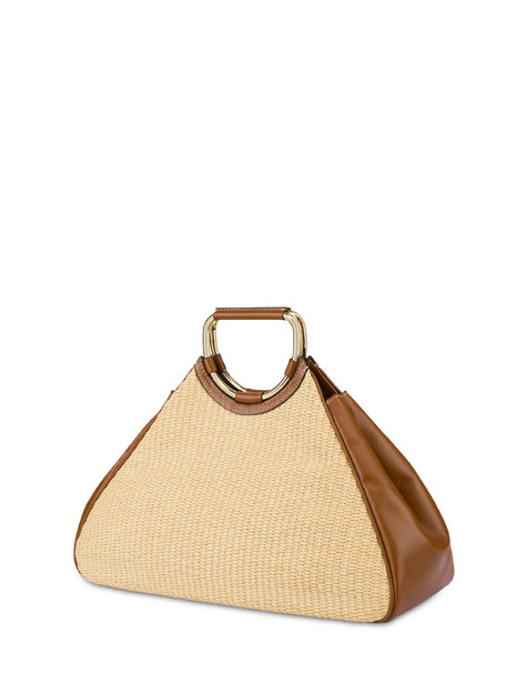Armour Straw Clutch Bag Beige