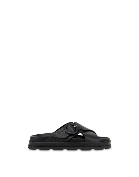 Flache Sandalen Aus Kalbsleder Rosemery Schwarz