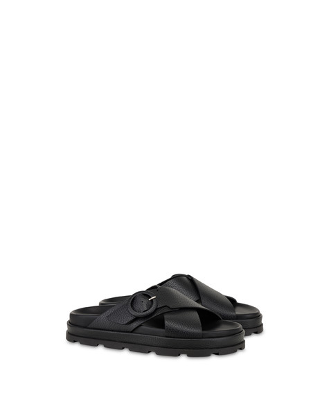 Flache Sandalen Aus Kalbsleder Rosemery Schwarz