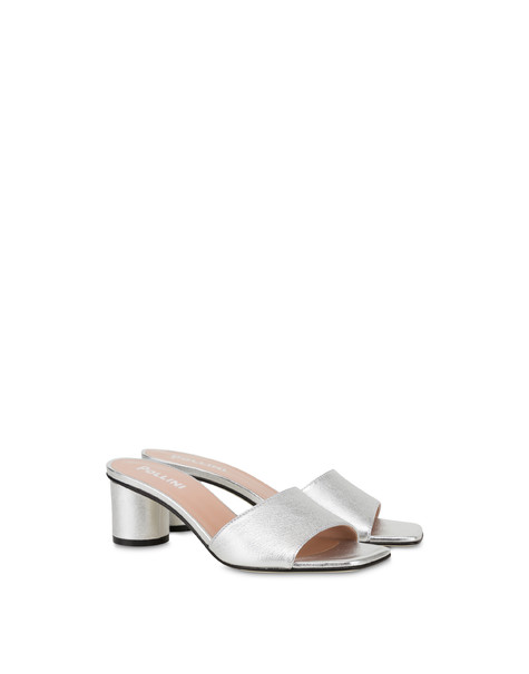 Sunset Metallic Nappa Leather Sandals Silver