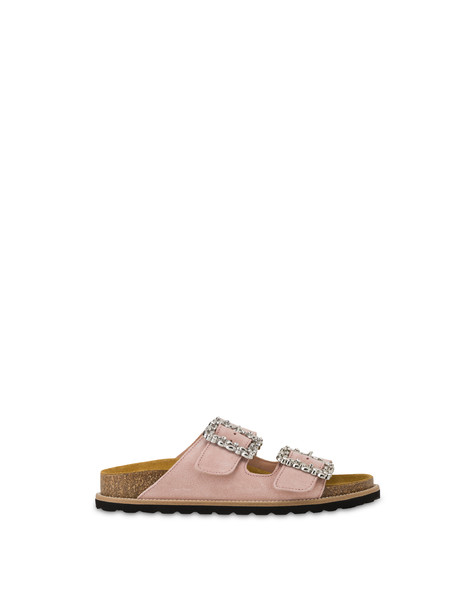 Rosemery Split Leather Fussbett Sandals Pink