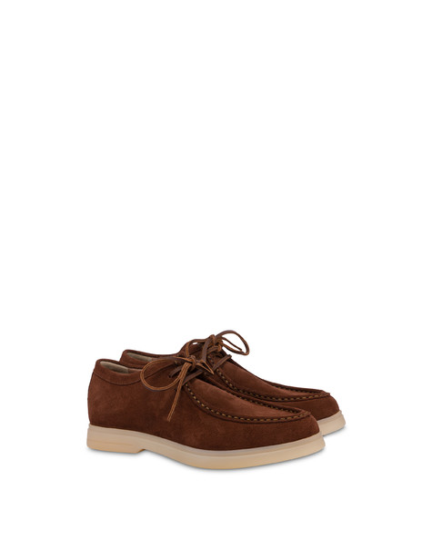 Lace -up Losen Up In Split Leather Wood