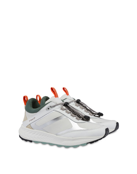 Sneakers P-ride Sole By Michelin Aus Nylon Und Kalbsleder Weiss/militÄr