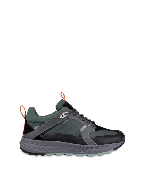 Sneakers P-ride Sole By Michelin Aus Nylon Und Kalbsleder Grau/schwarz/militÄr