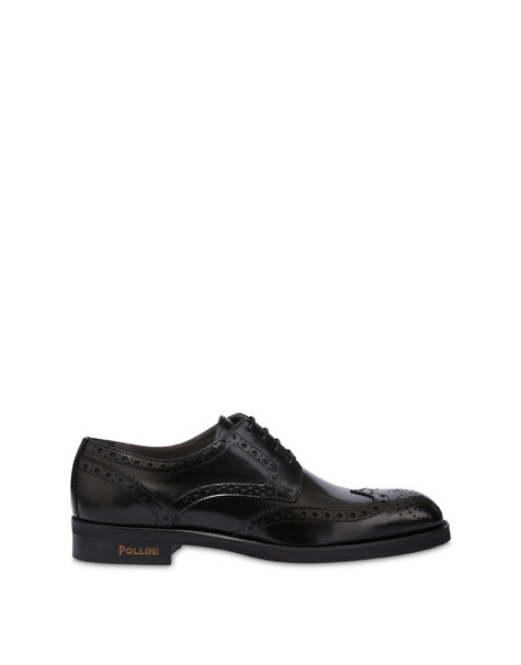 Derby Gentlemen's Club In Vitello Abrasivato Con Broguering Nero