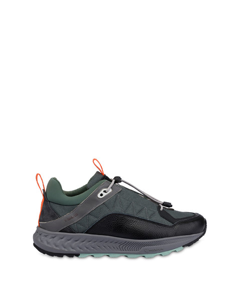 Sneakers P-ride Sole By Michelin Aus Nylon Und Kalbsleder Grau/schwarz/militÄr