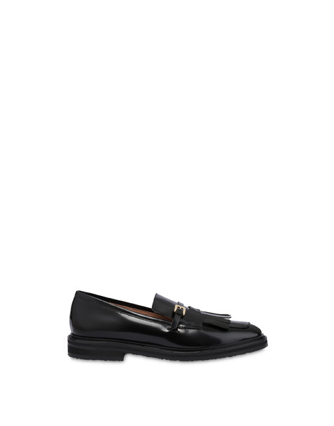 Mannish Loafer In Brushed Calfskin Black