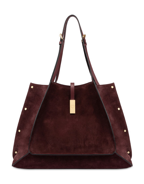 Austin Small Double Handle Bag In Split Leather 