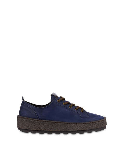 Greenwich Derby In Waxed Calfskin Blue