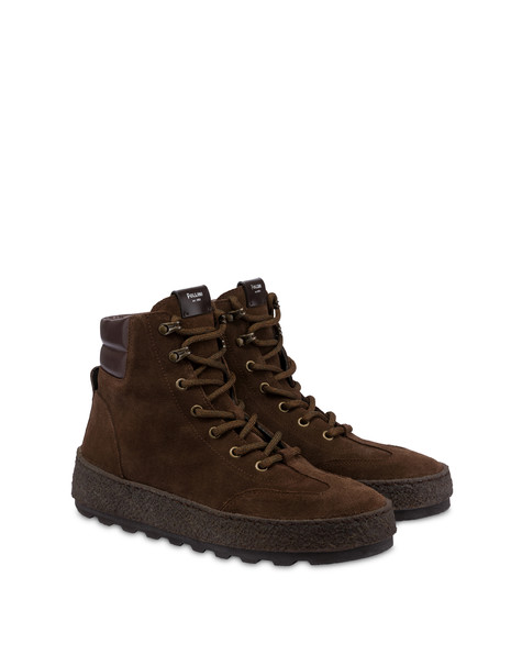 Greenwich Bootie In Split Leather Ebony
