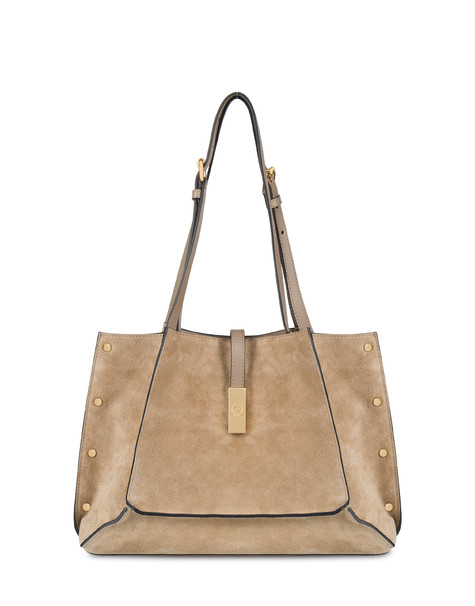 Austin Small Double Handle Bag In Split Leather  Austin Small Double Handle Bag In Split Leather