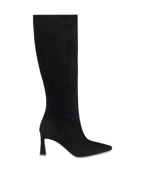 Stivale Sissi In Camoscio Nero