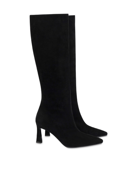 Stivale Sissi In Camoscio Nero