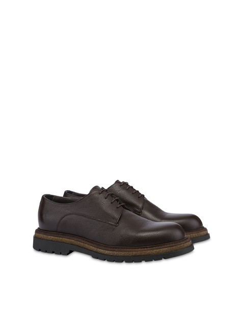 Andrew's Derby In Tumbled Calfskin Dark Brown
