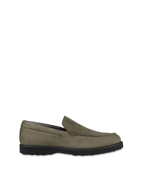 Slip On Rowing In Nabuk Militare Slip On Rowing In Nabuk Militare