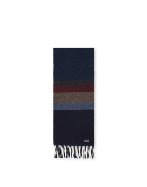 Sciarpa In Lana A Righe Blu