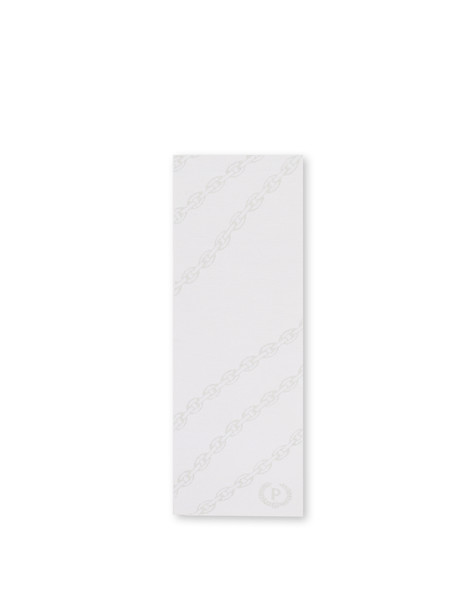 Sciarpa In Misto Lana Con Stampa Catene Bianco