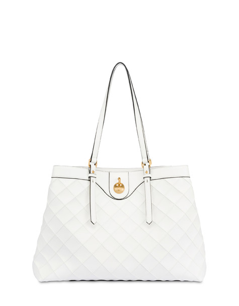 Double Handle Bag Drop Matelassè Faux Leather Avorio/avorio