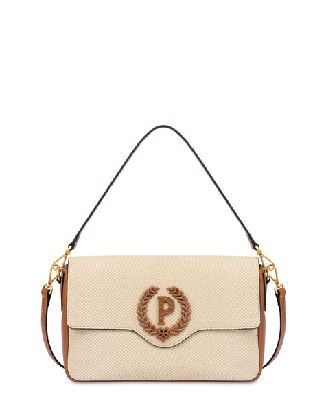 Candy Medium Bag In Canvas Beige/ivory/hide
