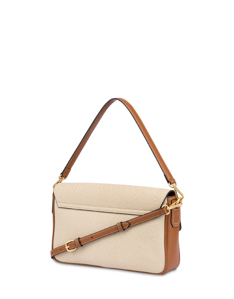 Candy Medium Bag In Canvas Beige/ivory/hide