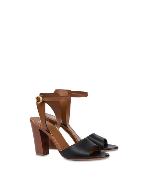 Sandal Rider Bicolor Nero/cuoio