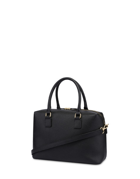 Carousel Double Handle Bag In Leather Black