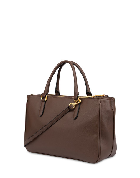 Belt Double Handle Bag Brown/black Belt Double Handle Bag Brown/black