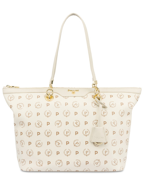 Heritage Logo Shopping Bag Ivory/ivory