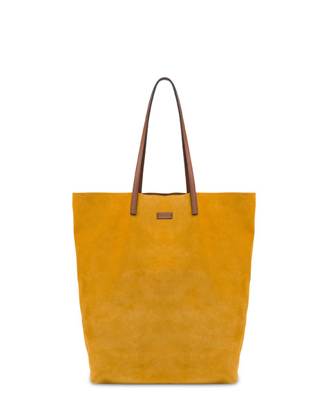 Shopping Bag Soul In Suede. Mustard/hide