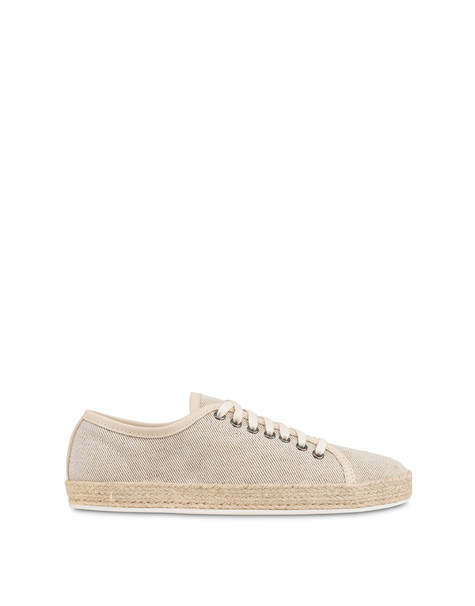 Sneakers Tennis In Denim Ecru