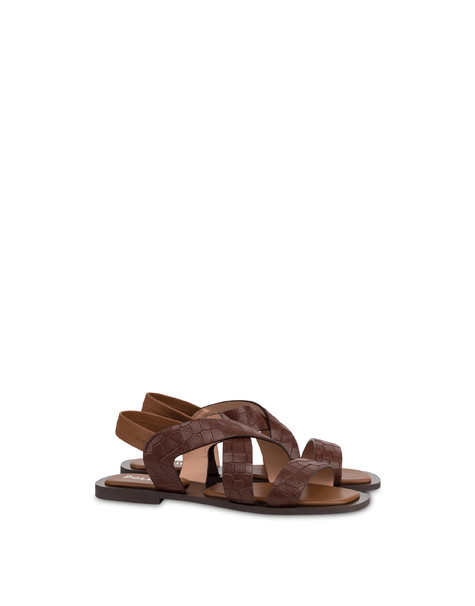 Igea Sandal In Calfskin Wood