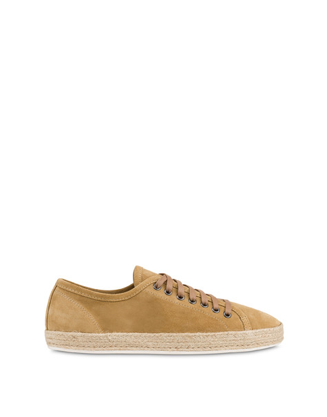 Sneakers Tennis In Crosta Beige