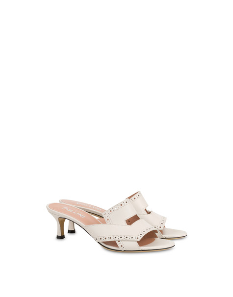 Mule Brogue In Vitello Cristallo