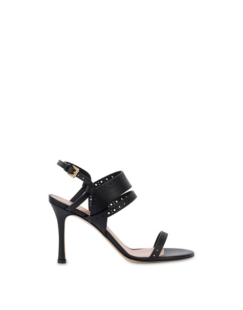 Brogue Calfskin Sandal Black